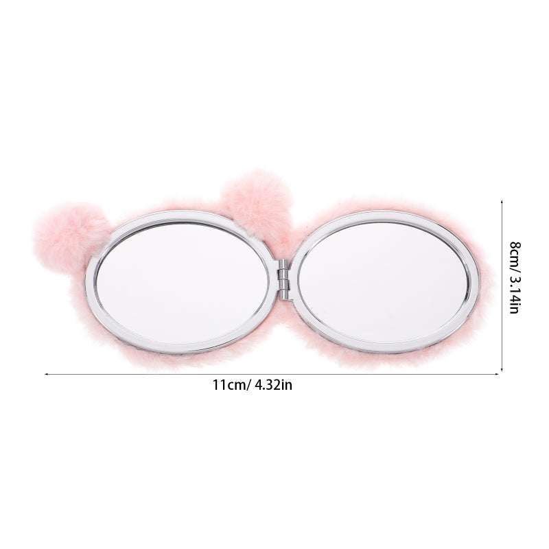 Cute Pocket Mirror Mini Makeup Mirror for Purse Small Folding Round Compact Mirror Portable Mirror Women Travel Essential Pocket Mirror - Image 3