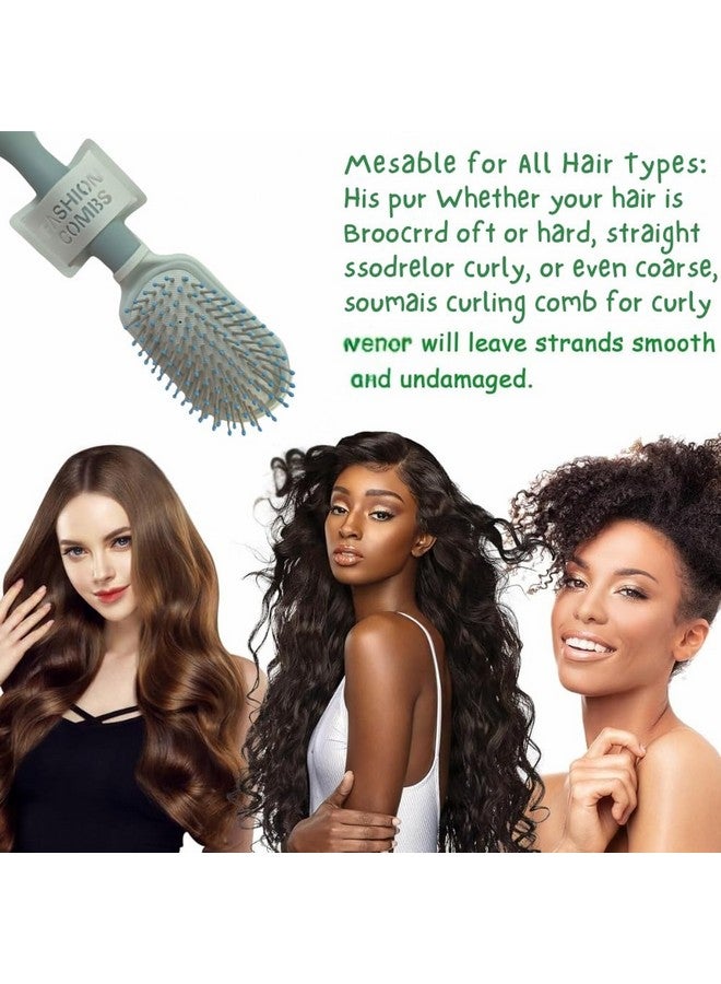 WE-CEF Detangling Brush, Original Detangler Brush - Wet & Dry Tangle-Free Hair Brush for Women & Men - No Tangle Soft & Flexible Bristles for Straight, Curly, & Thick Hair (Blue) - Image 5