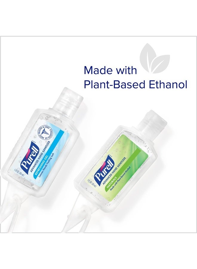 Purell Advanced Hand Sanitizer Variety Pack, Naturals and Refreshing Gel, 1 Fl Oz Travel Size Flip-Cap Bottle with Jelly Wrap Carrier (Pack of 8), 3900-09-ECSC - Image 5
