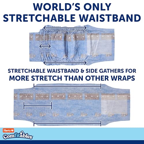 Hartz Comfitables Disposable Male Dog Wraps with Stretchy Waistband, Medium 36 Count - Image 4