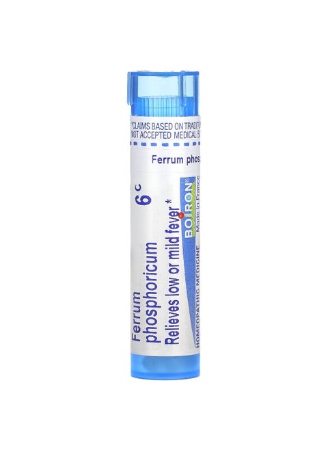 Boiron, Ferrum Phosphoricum, 6C, Mild Fever Relief, Approx. 80 Pellets