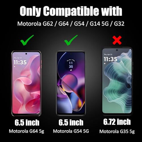 AIBEX Tempered Glass for Motorola G45 5G / Motorola G34 5G | 9H Hardness | Anti-Glare & Anti-Fingerprint | Water Resistant | Edge-to-Edge Full Screen Protector | Bubble-Free Installation - Image 3