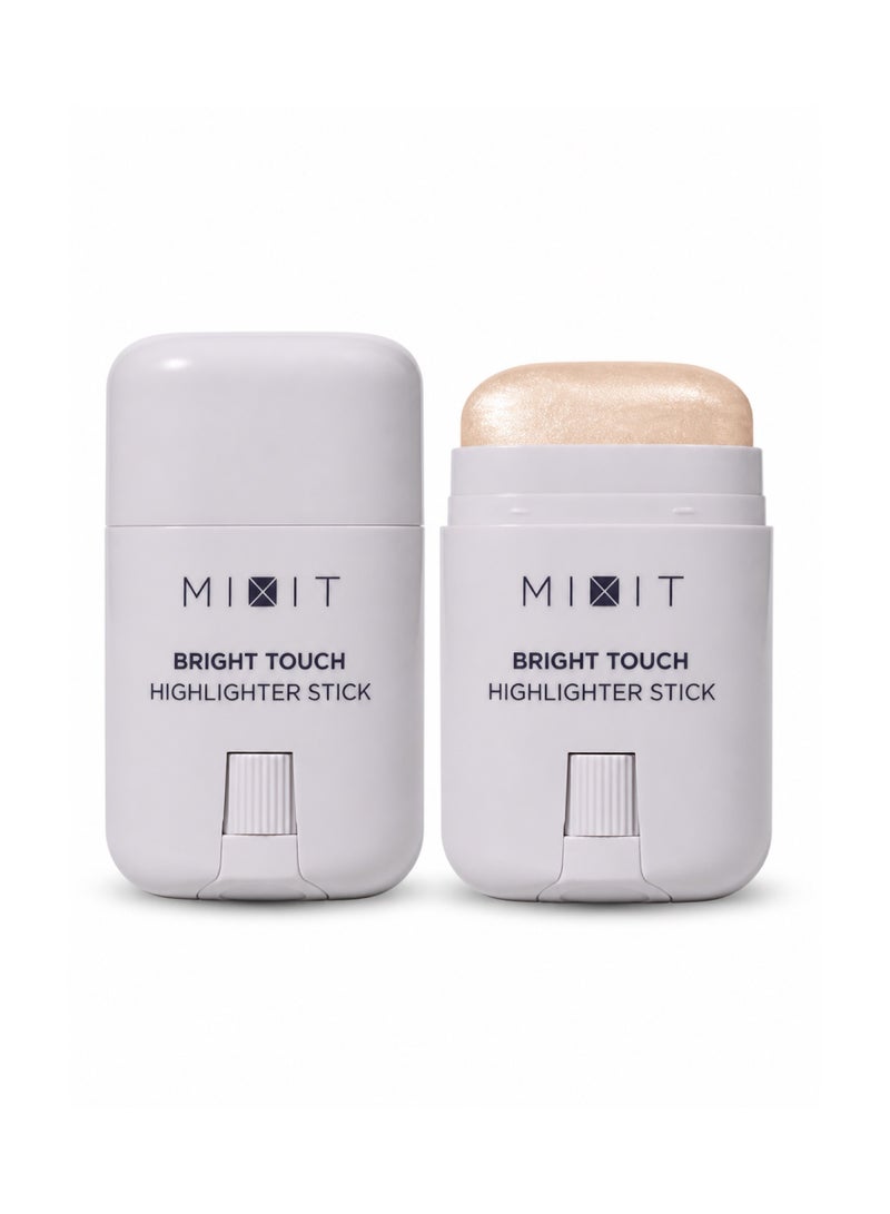MIXIT Bright Touch Highlighter Stick Shade 01, Creamy Glow Illuminator for Face & Cheekbones, 10.5g - Image 1