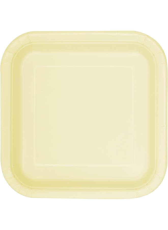 Unique Industries, Cake Paper Plates, 16 Pieces   Ivory - Image 1