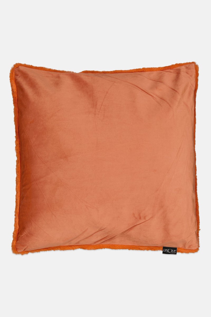 Unique Living Faux Fur Lonne Cushion, Rust - Image 2