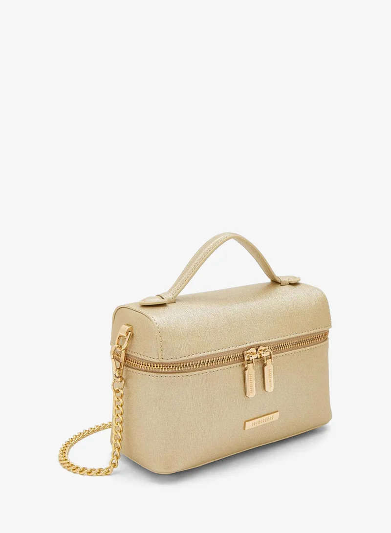 Peppermint Textured Crossbody Bag With Detachable Strap