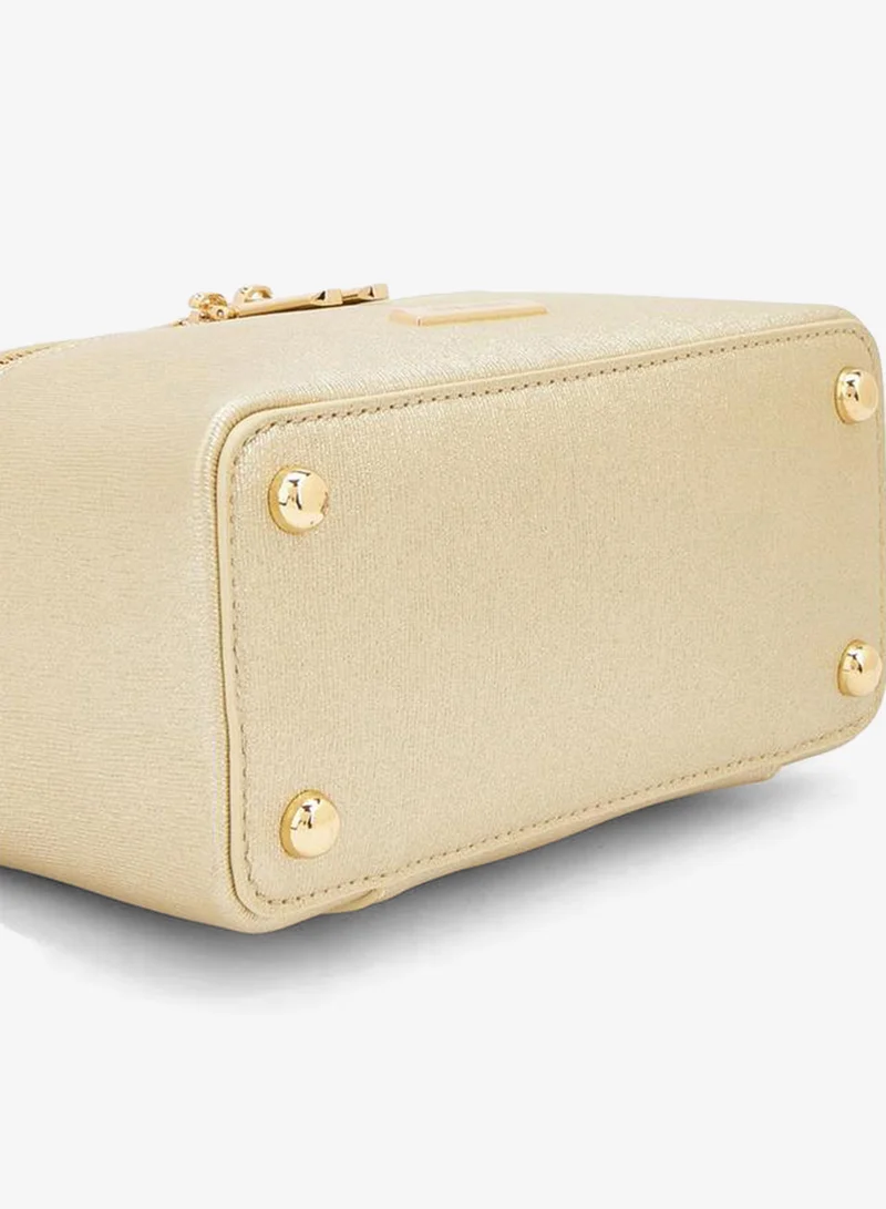 Peppermint GOLD Textured Crossbody Bag With Detachable Strap for Women | Best Price UAE