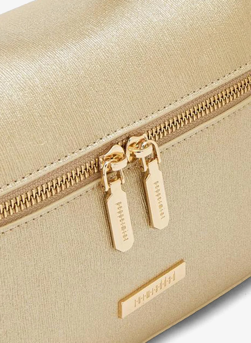 Peppermint GOLD Textured Crossbody Bag With Detachable Strap for Women | Best Price UAE