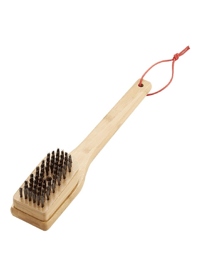 Weber Reusable Ergonomic Bamboo Grill Brush with Brush Beige and Black JAH6275  - Image 1