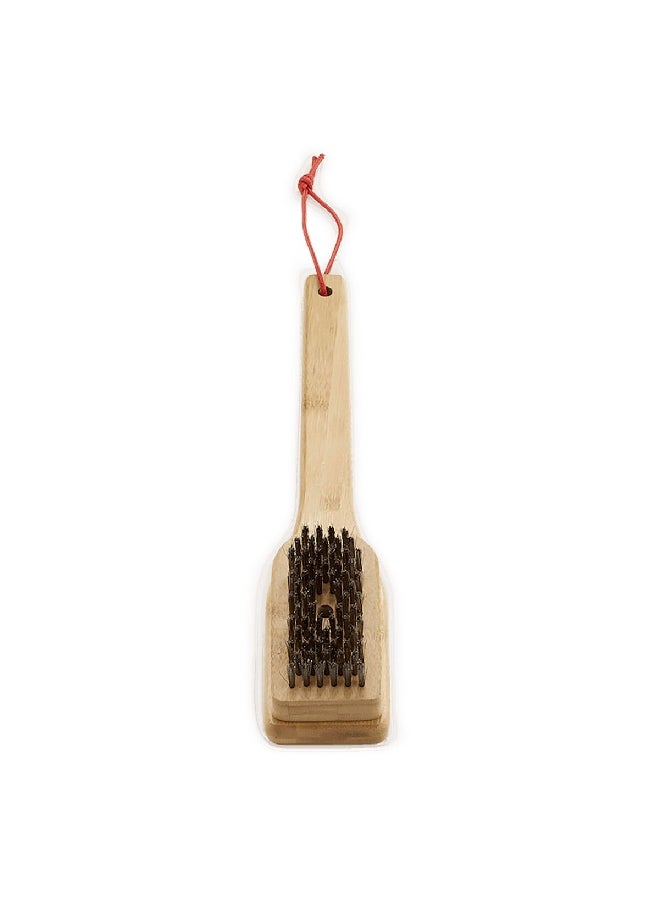 Weber Reusable Ergonomic Bamboo Grill Brush with Brush Beige and Black JAH6275  - Image 3