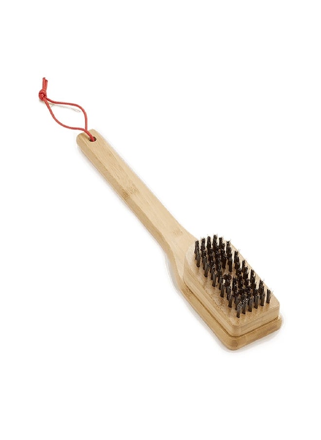 Weber Reusable Ergonomic Bamboo Grill Brush with Brush Beige and Black JAH6275  - Image 4