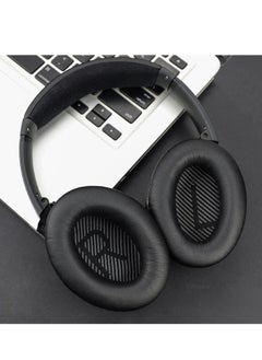 spa luxetique Replacement Earpads Cushions for Bose QuietComfort 35 (QC35) & Quiet Comfort 35 II (QC35 ii) Headphones, Ear Pads with Softer Leather, Noise Isolation Foam, Added Thickness (Black)  - Image 5
