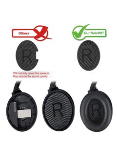 spa luxetique Replacement Earpads Cushions for Bose QuietComfort 35 (QC35) & Quiet Comfort 35 II (QC35 ii) Headphones, Ear Pads with Softer Leather, Noise Isolation Foam, Added Thickness (Black)  - Image 4