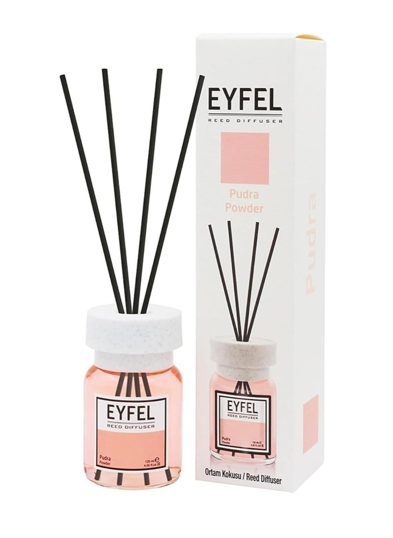EYFEL - EYFEL Reed Diffuser Powder - 120ml | Long-lasting Fragrance for Home & Office | Aromatherapy Essential Oil Diffuser | Natural Scent Enhancer | Easy-to-Use Air Freshener | Enhance Mood & Ambiance - Image 1