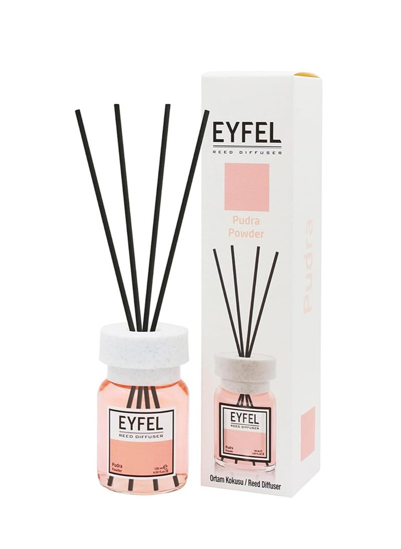 EYFEL - EYFEL Reed Diffuser Powder - 120ml | Long-lasting Fragrance for Home & Office | Aromatherapy Essential Oil Diffuser | Natural Scent Enhancer | Easy-to-Use Air Freshener | Enhance Mood & Ambiance - Image 1