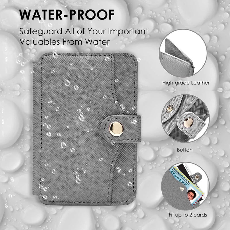 M-Plateau Phone Wallet for Men, Card Holder for Back of Phone,Minimalist Wallet for Men with 1pc 3M Sticky Adhesive.Match with iPhone 14 Pro Max Case and Most Smartphones (Gray) - Image 5