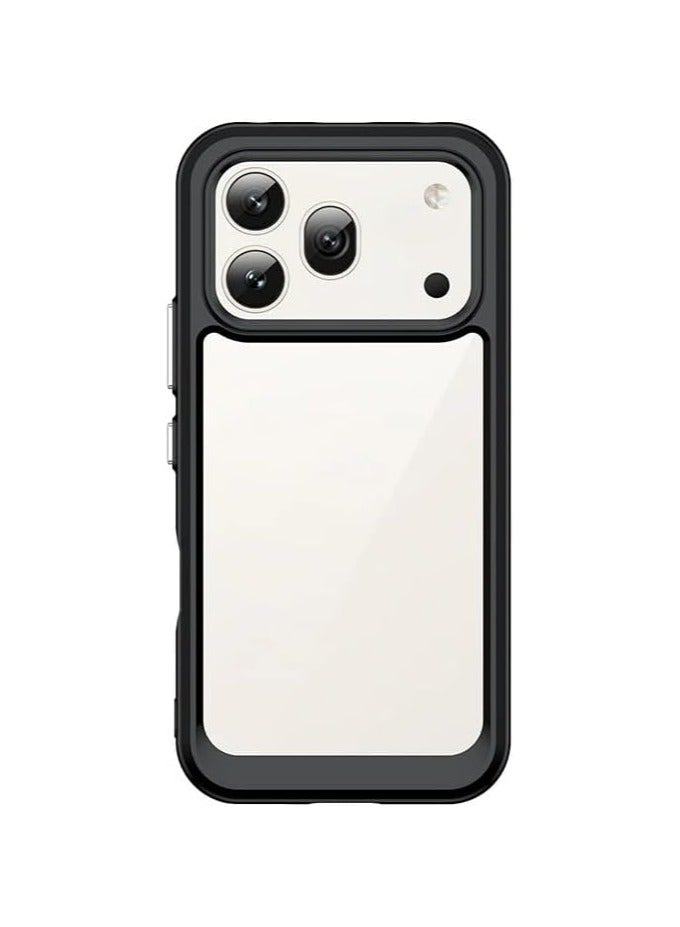 general Case compatible with Honor 600 Pro 5G; features a hard, transparent acrylic back panel and a soft, thickened TPU bumper for enhanced drop and shock protection; designed for the Honor 600 Pro - Image 1