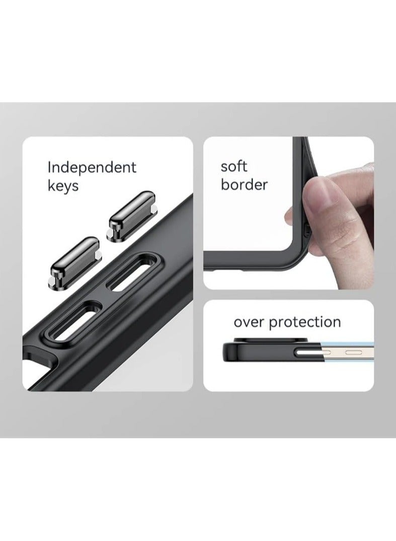 general Case compatible with Honor 600 Pro 5G; features a hard, transparent acrylic back panel and a soft, thickened TPU bumper for enhanced drop and shock protection; designed for the Honor 600 Pro - Image 2