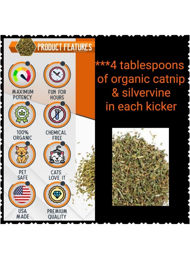 مجموعة من قطعتين من ألعاب ركل النعناع البري، قطعتان من ركل القطط مقاس 11 بوصة، لعبة ركل القطط، عصي القطط، ألعاب للقطط المنزلية، هدايا عيد الميلاد للقطط، هدية للقطط أقل من 20 عامًا، صنع في الولايات المتحدة الأمريكية - Image 4