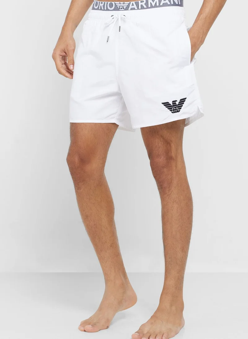 EMPORIO ARMANI Logo Band Swim Shorts