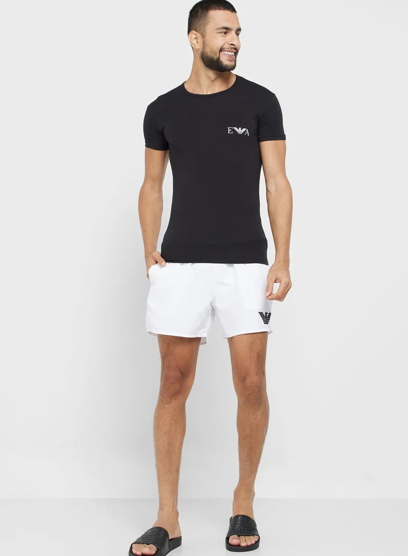 EMPORIO ARMANI Logo Band Swim Shorts