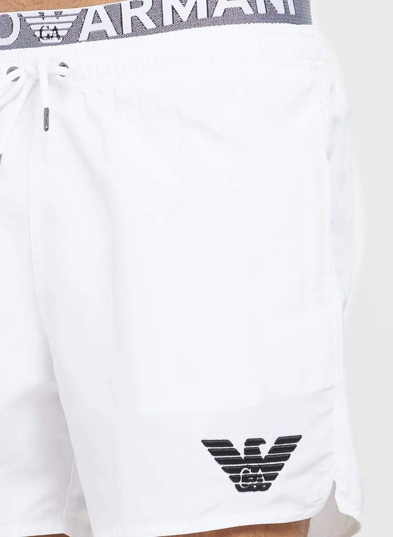 EMPORIO ARMANI Logo Band Swim Shorts