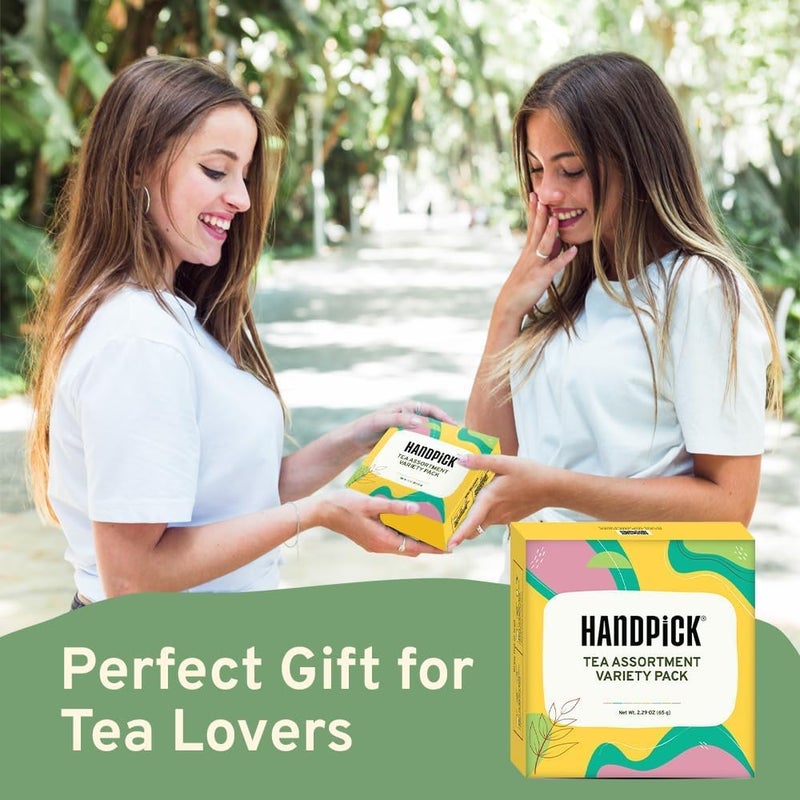 HANDPICK, Tea Bags Sampler Assortment Variety pack Gift Box 8 Flavors, 40 Tea Bags - Perfect Variety | English Breakfast, Green, Black, Herbal & More | Gifts for Him/Her - Image 4