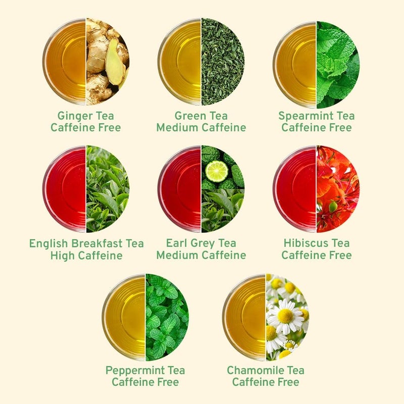 HANDPICK, Tea Bags Sampler Assortment Variety pack Gift Box 8 Flavors, 40 Tea Bags - Perfect Variety | English Breakfast, Green, Black, Herbal & More | Gifts for Him/Her - Image 2