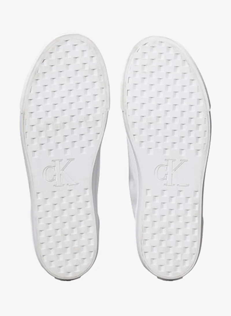 Calvin Klein Triple Bright White Canvas Flatform Trainers for Women | Best Price UAE