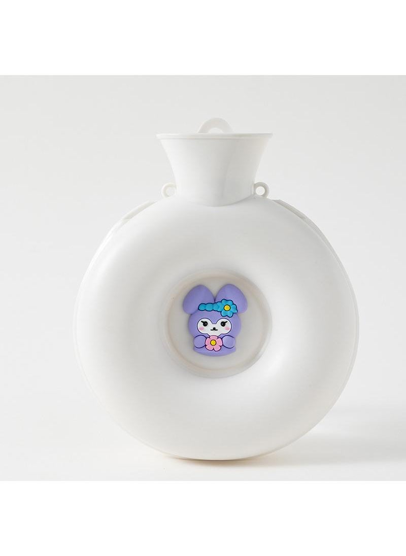 Y&D Doughnut Warm Water Bag Mini Portable Hot Hand Bag Waterflooding PVC Bag 600ml  - Image 1