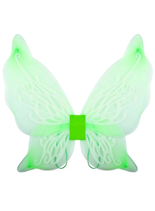 Dushi Butterfly Wings Dress Up Wings Birthday Party Favor Accessory Halloween Costume, Green, L - Image 1