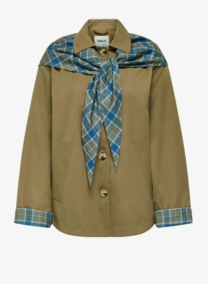 Only  Checked Scarf Jacket for Women | Best Price UAE