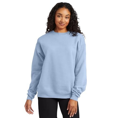 Hanes Men's EcoSmart Sweatshirt, Light Blue, 3XL - Image 3