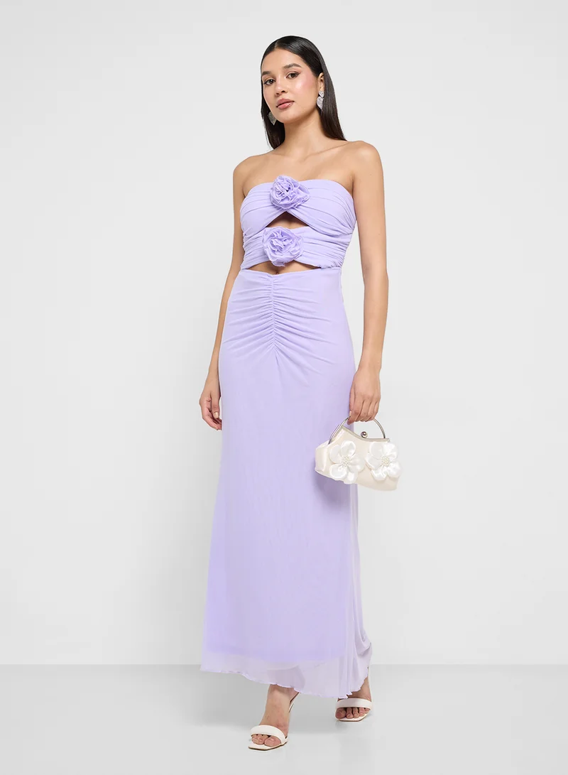 Ginger Boutique Floral Cutout Gown Dress