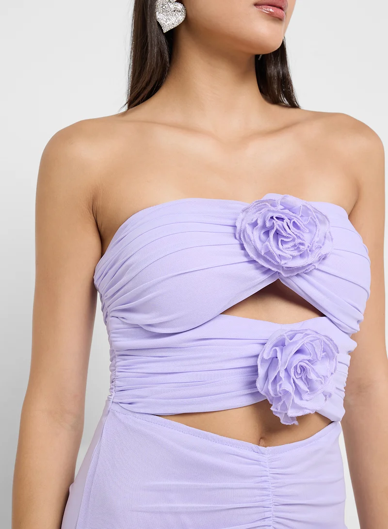Ginger Boutique Floral Cutout Gown Dress
