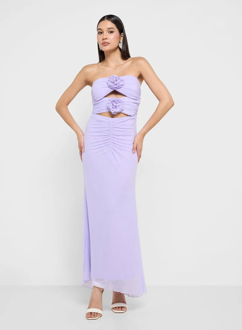 Ginger Boutique Floral Cutout Gown Dress