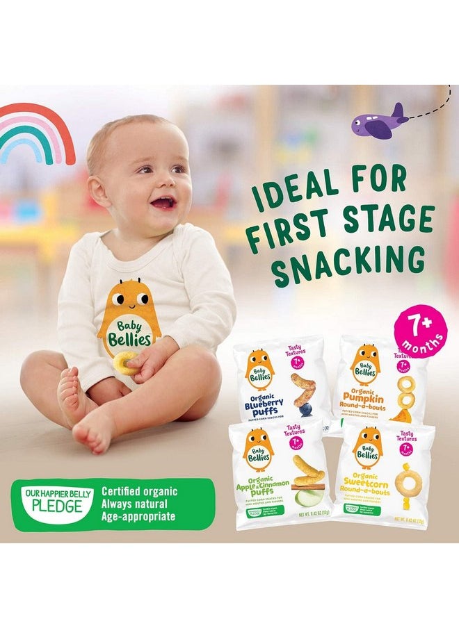 Little Bellies - Little Bellies Organic Round-a-Bouts Variety Pack, Sweetcorn & Pumpkin (Pack of 18) - Image 1