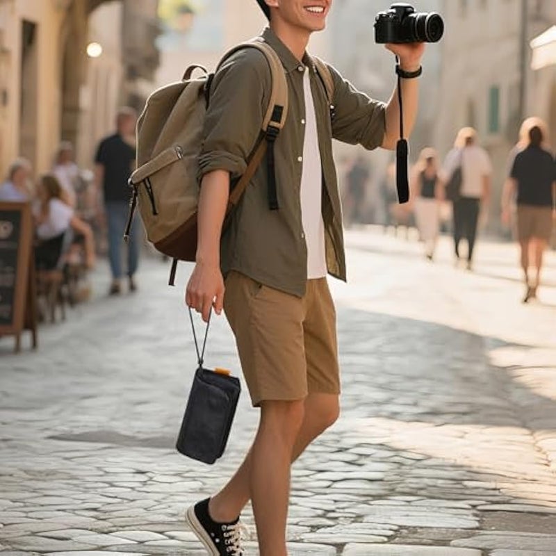 Camera Case Bag for Canon PowerShot G7 X Mark III / G7X Mark II Digital Camera, Soft Leather Protective Camera Travel Pouch Sleeve, Compact Canon G7 X Mark III Case Bag with Wrist Strap, Black - Image 5