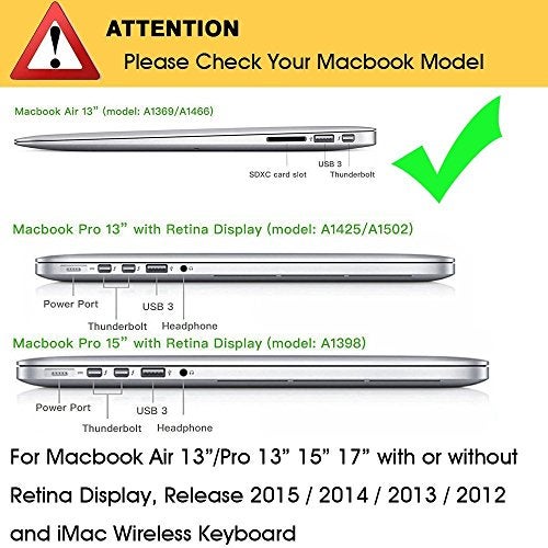 Oaky Keyboard Cover for Old MacBook Air 13 inch 2010-2017 Release A1466 A1369 & Old MacBook Pro 13/15 inch 2015 or Older Version [A1425 A1502 A1398 A1278 A1286] TPU Clear - Image 2