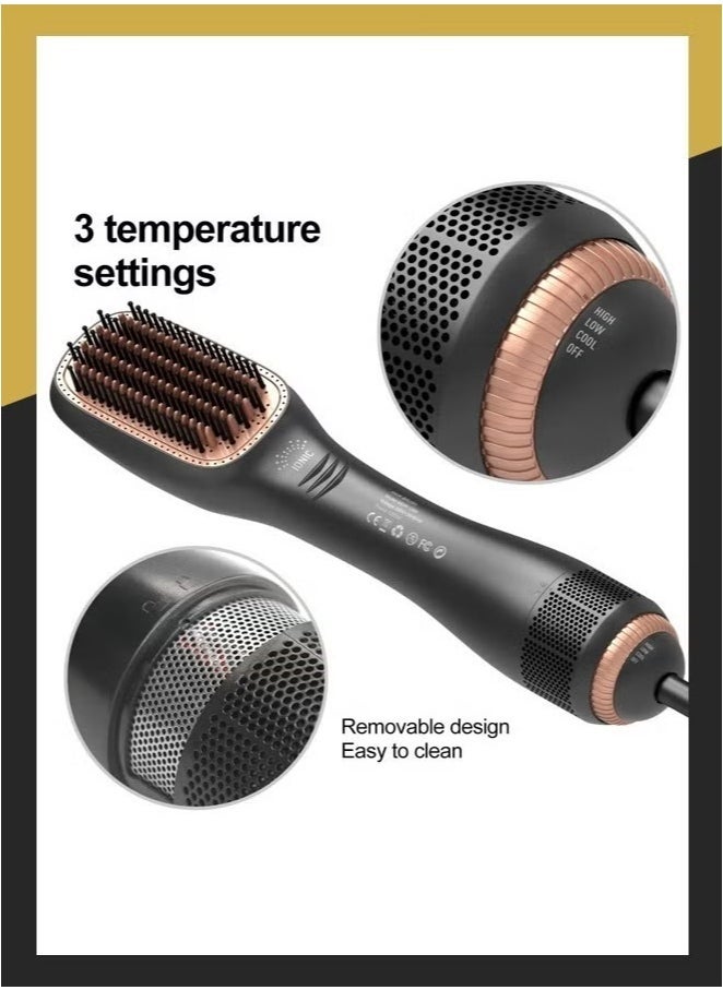 Hairstar Professional Hot Air Comb Hair Dryer Brush – 2‑in‑1 Ionic Hot Air Styling Tool With Detangling Bristles, Adjustable Heat & Speed, Lightweight for Smooth, Frizz‑Free Blowouts at Home or Travel – Sleek & Easy to Use - Image 4