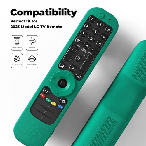 WDZP Protective Silicone Remote Case for LG Smart TV AN-MR21 MR21N MR21GC for LG OLED TV Magic Remote an MR21GA Remote Cover -Green - Image 2