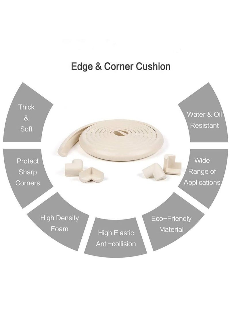 Edge Corner Guards Baby Proofing Foam Safety Furniture Bumper Table Protectors Corner Cushion Set 4M  Edge 4 Corners - Image 3