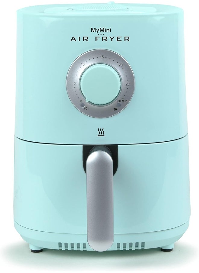 Nostalgia - Nostalgia Small Air Fryer 1-Quart, Compact Space Saving, Adjustable 30 Minute Timer and Temperature Up To 400℉, Non-Stick Dishwasher Safe Basket, Aqua - Image 1