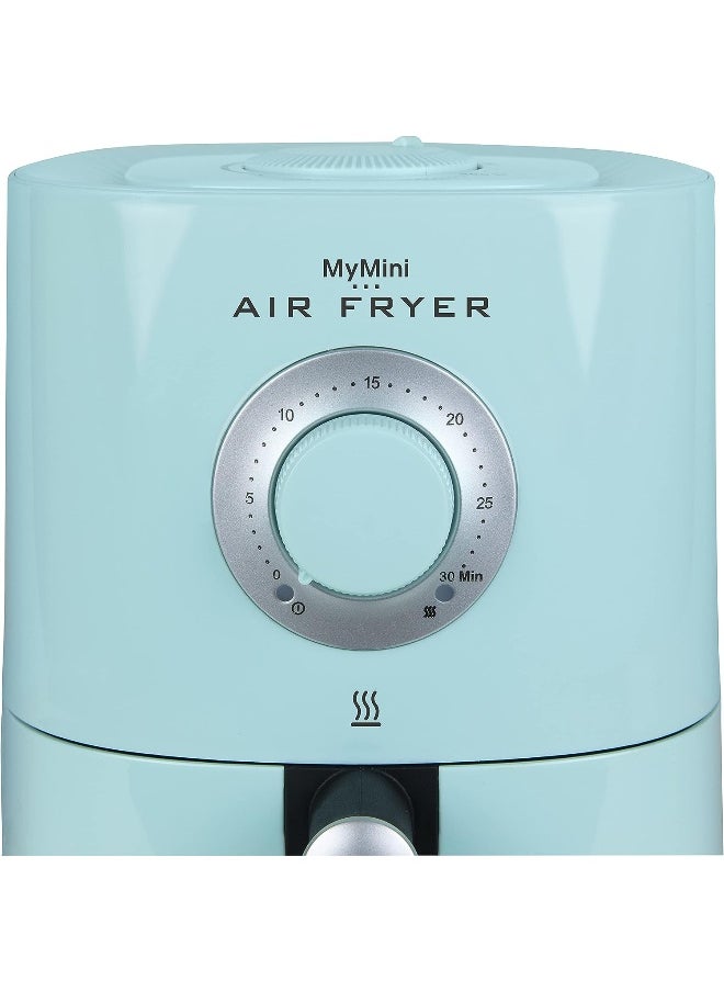 Nostalgia - Nostalgia Small Air Fryer 1-Quart, Compact Space Saving, Adjustable 30 Minute Timer and Temperature Up To 400℉, Non-Stick Dishwasher Safe Basket, Aqua - Image 1
