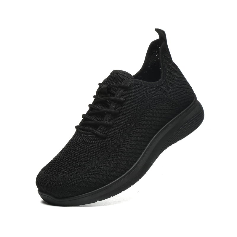 JIOJIT Sneakers for Women Walking Shoes Casual Lightweight Breathable Tennis Shoes Non Slip Work Shopping Travel (Black/Tongue 6) - Image 1