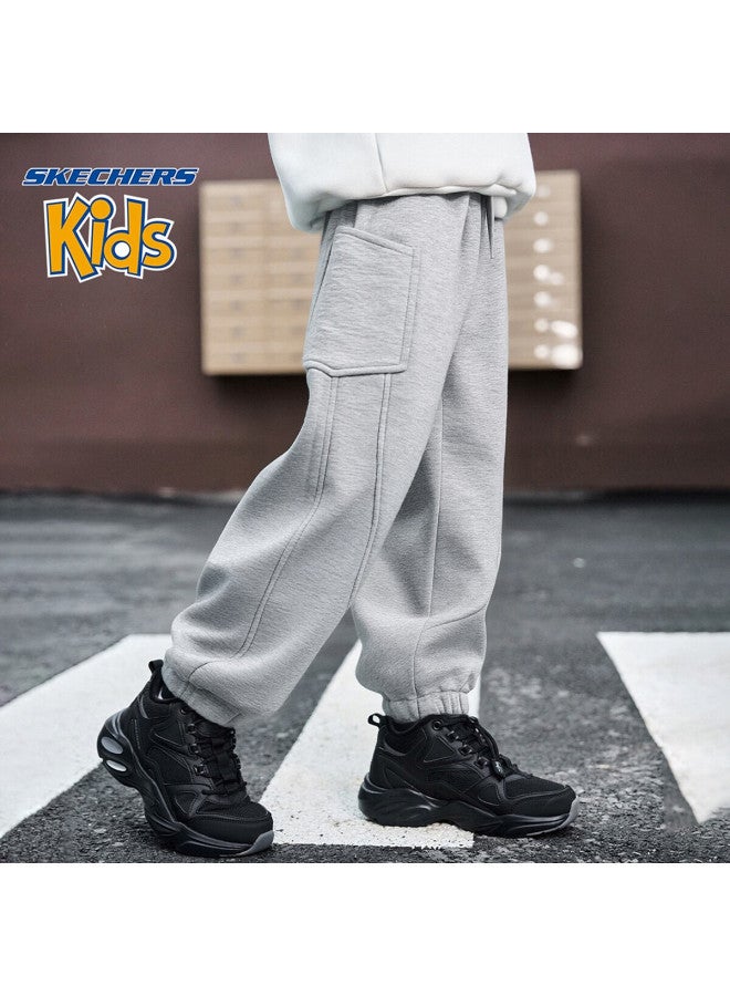Skechers Boys' Outdoor Jogger Pants Winter  Kids' Sports Trousers Rainy Gray Size 150 - Image 2