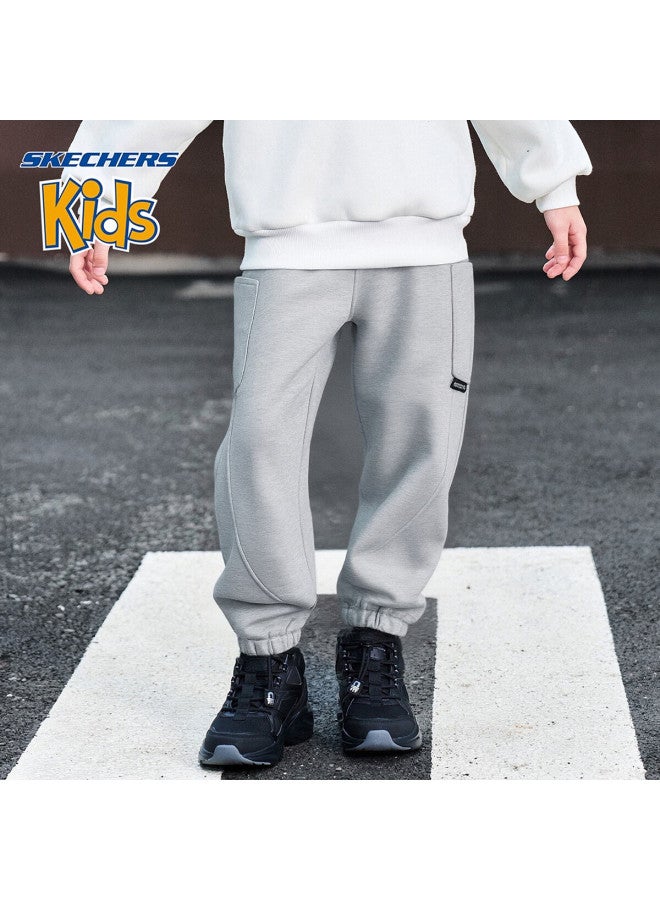 Skechers Boys' Outdoor Jogger Pants Winter  Kids' Sports Trousers Rainy Gray Size 150 - Image 3
