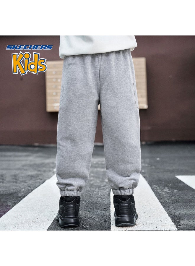 Skechers Boys' Outdoor Jogger Pants Winter  Kids' Sports Trousers Rainy Gray Size 150 - Image 4