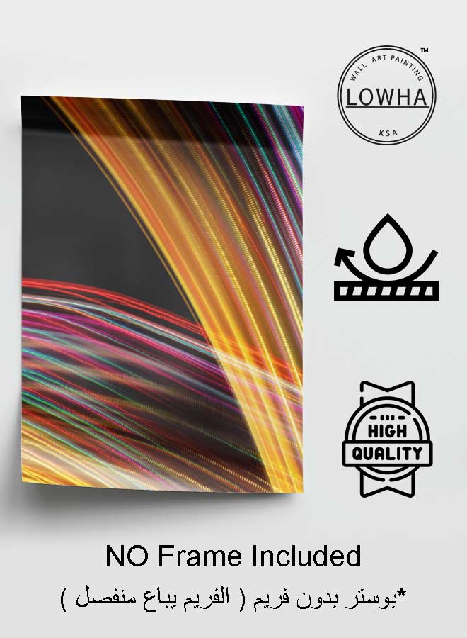 LOWHA Poster Painting Art With Four Separate Pieces Of Double-Sided Stickers Neon Light Art Design For Home Bedroom Living Room And Office Decor  - Image 3