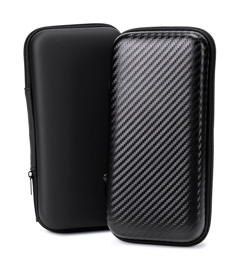 Carbon Fiber Digital Storage Hard Case for Power Bank and Earphones - Image 1